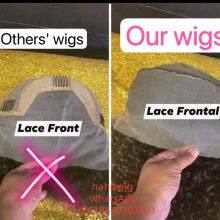 Wig 100% Human Hair Virgin Hair Lace Wig Straight thumbnail-2