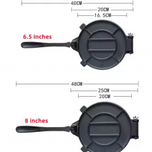 Hot Sale Kitchen Cookware Pre-seasoned Dough Presser 16/20/25cm Black Round Cast Iron Flour Corn Tortilla Press With Fold Handle thumbnail-3