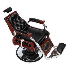 Vintage Black Luxury Style Barber Chair Hydraulic Pump Reclining Back Height Adjustment Barber Chair for Barber Workshop thumbnail-4