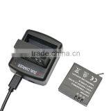 High Quality 2PCS 1400mAh Batteries Dual Charger for Xiaomi YI 4K Accessories Xiaoyi Sports Action Camera 2 II Battery Charger thumbnail-3