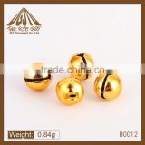 12mm Vintage Style Brass Metal Small Jingle Bell