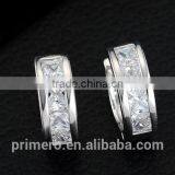 Arabic 18k Gold Platinum Plated Austrian Crystal Round Circle Hoop Earings Designs thumbnail-5