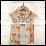 Fox head beautiful Winter fall infinity scarf soft cute scarf for friend gift at stock