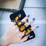 Fashion Charm Diamond Gem Ring Silicone Case Cover For IPhone 5/6/6S Plus thumbnail-6