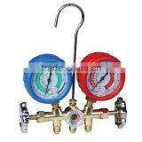 R-134a 2-valve Brass Manifold 68mm and 80mm Gauge Optional PR4447