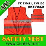 100% Polyester hi vis red safety vest