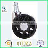 BL Swivel Electroplated 2.5 Inch Nylon Furniture or Medical Caster Wheels With Steel Grip Ring thumbnail-3