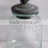 100577F-glass Holder W/metal Finched Cover