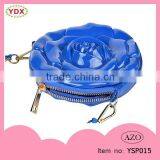 Silicone Smart Wallet PVC Promotion Gift Girls Fancy Bags, With Metal Strap and Rose Shaped thumbnail-1