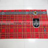 100% Cotton Velour Printed Scottish Plaid Beach Towel Plaid Printed Scottish Beach Towel thumbnail-3
