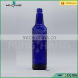 Blue Glass Beer Bottle With Cap for Sale thumbnail-2
