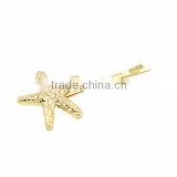 Gold plated sea theme ocean animal starfish hairpin