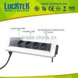 Hidden French Power Socket, Desktop Power Outlet With USB and RJ45 Network thumbnail-1