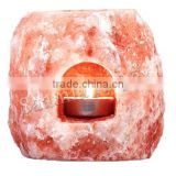Himalayan Natural Salt Candle Holder Visible tea light
