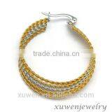 Two Tone Gold Plated Surgical Steel Girls Stylish Earrings Quality Choice thumbnail-4