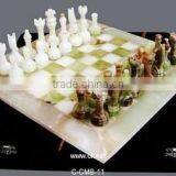 Multi Green /White Onyx Chess Sets