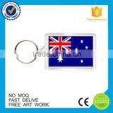 Wholesale Australia Country Flag Custom Plastic Cheap Acrylic Keychain