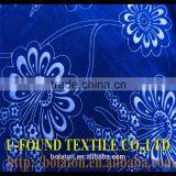 Royal Blue Polyester and Spandex Velvet With 3D Emboss for India Women Dress