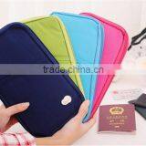 2015 New Arrival 600D Oxford Passport Holder With Zipper Closure