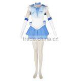 Blue Sexy Uniform Japanese School Girl Cosplay Costume thumbnail-2