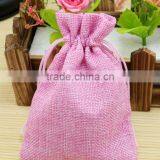 13x18cm Handmade Cotton Drawstring Burlap Wedding Party Favor Christmas Gift Packaging Bags Pouches Jute Bags