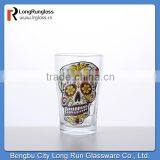 LongRun 120ml charming Eco-friendly shot glass cup&drinking wine glass&tableware glass cup with fancy decal