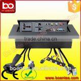 Conference Multimedia Box for Desktop Pop Up Socket With HDMI Wires Cables thumbnail-4