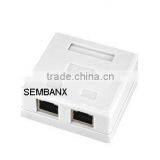 CAT6 FTP 2 Ports RJ45 Surface Mount Box
