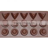 Multi Shaped 15 Cavities Silicone Chocolate Jelly Candy Molds