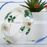 Pine Needles Inside Transparent Clear Acrylic Bangle Stand thumbnail-5