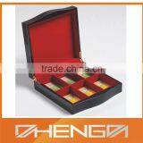 Custom Made Good Quality Wooden Box for Tea With Velvet Lining Inside thumbnail-1