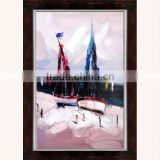 Handmade Knife Sail Boat Painting on Canvas
