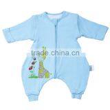 100% Cotton Anti Kicking Infant Child Foot Sleeping Bag Long Sleeve Without Filling Blue Style thumbnail-1