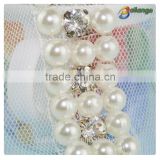 China wholesale fashion glass flower bead for bridal accessory