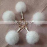 10CM Fluffy Fox Fur Pom Pom Ball Keychain thumbnail-1