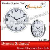 12 Inch Weather Station Wall Clock Fashion Model Clock thumbnail-2