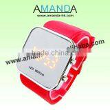 2013 Promotion Hot Sale Led Digital Sport Watches,Mirror Face Silicone Watch,Good Service And Good Quality.
