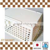 Stacking Plastic Baskets Storage Item Made in Japan , Available in 2 Color thumbnail-4