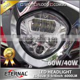 60W high power 6.4"x4.9" Victory motorcycle headlight dual beam with H4 plug led headlight replacement