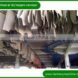 air dry in-line leather air dry hooking hangers tunnel conveyor for goat or Cow