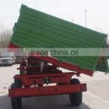 hot sale Euro style tractor use hydraulic 9Ton,heavy duty farm tipping trailer, rear and side tipping with CE