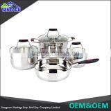Good Quality Wholesale Mirror Polish 3pcs Cookware Stainless With Silicone Handle thumbnail-6