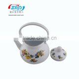1.5L Pearl Shape Good Quality Enamel Tea Kettle Decorated thumbnail-3