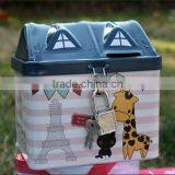 OEM Colored House Shaped Gift Tin Box thumbnail-1
