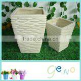 New Concept Wicker Fiberglass Flower Pot Planter for Garden Decoration thumbnail-3