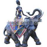 Table Decorations Resin Fabric African Lady on Elephant Gifts thumbnail-3