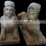 Hand Carved Indian Wood Statue thumbnail-1