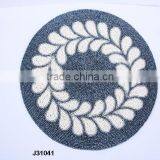 Round Glass Bead Place Mats Patterns and Colours Can be Changed in Order thumbnail-1