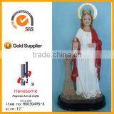 12 Inch Religious Craft Virgin Mary Hold Rose Cross Resinic Figurine thumbnail-6