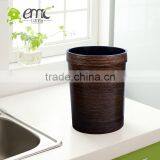 Plastic Trash Bin, Plastic Trash Bin With Wood Grain , Decorative Trash Bin thumbnail-3